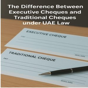 The Difference Between Executive Cheques and Traditional Cheques under UAE Law