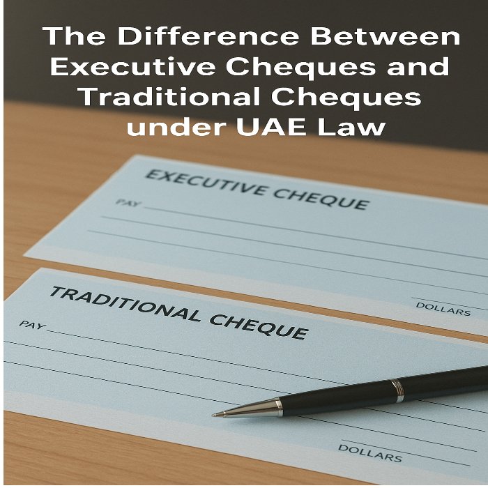 The Difference Between Executive Cheques and Traditional Cheques under UAE Law
